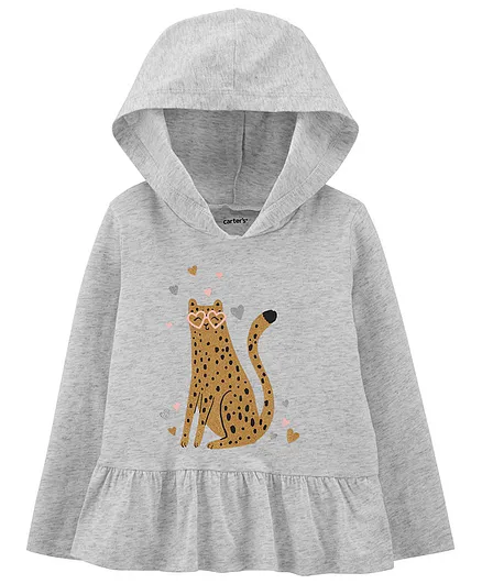 Carter's Zip-Up Fleece Hoodie - Grey
