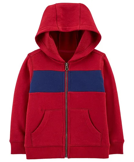 Carter's Zip-Up Fleece Hoodie - Maroon