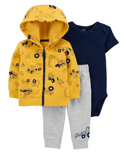 Carter's 3-Piece Construction Little Jacket Set - Yellow