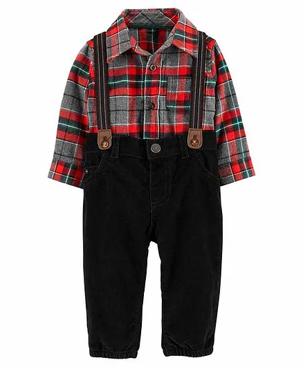 Carter's Full Sleeves 3 Piece Dress Me Up Set - Multicolour