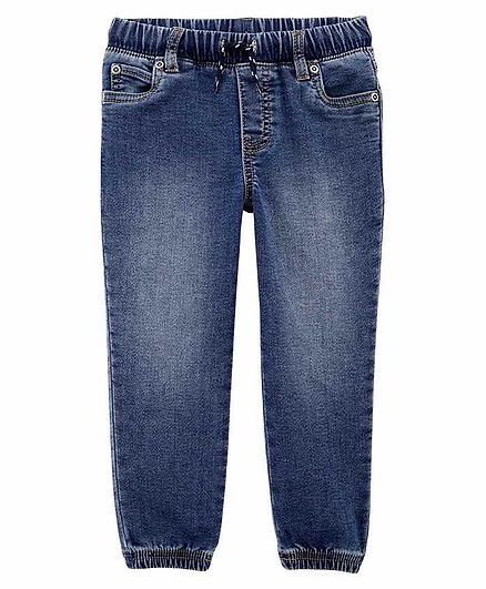 Carter's Pull-On Knit Denim Pants - Blue