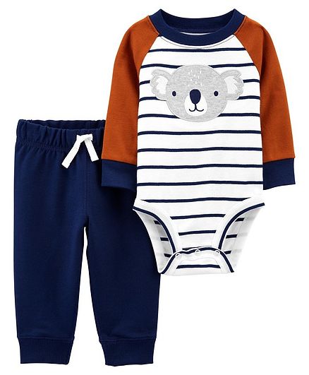 Carter's 2-Piece Koala Bodysuit Pant Set - Brown Blue