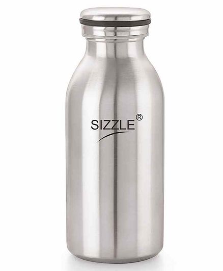 Sizzle Stainless Steel Water Bottle Silver - 450 ml