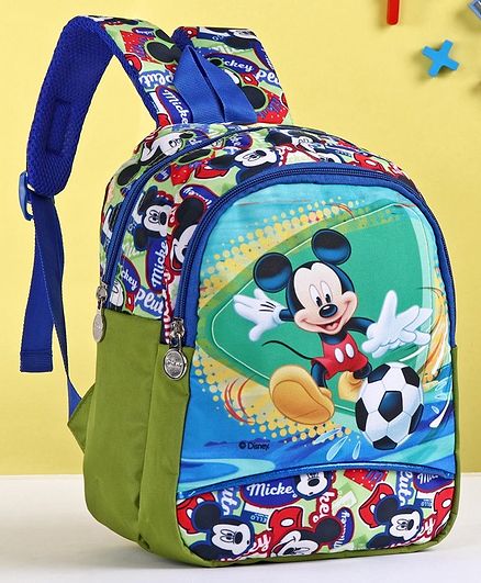 Disney School Bag Mickey Mouse Print Blue - 12 Inches