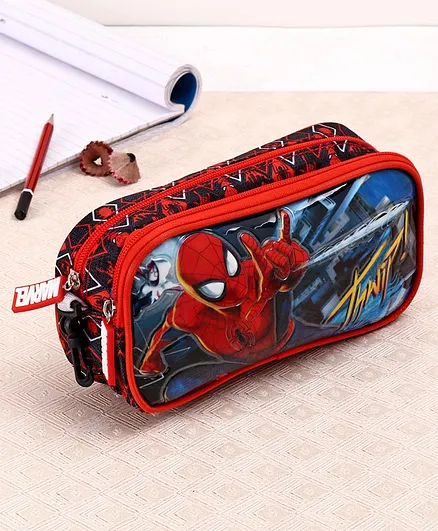 Marvel Spider Man Pencil Pouch - Red Black