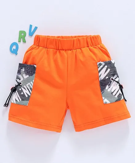 Meng Wa Solid Shorts - Orange