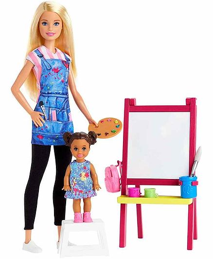 Barbie Art Teacher Doll with Furniture - Blue Pink