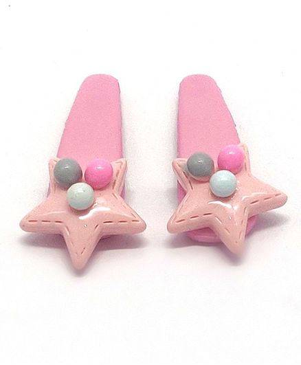 Kid-O-World Star Design Hair Clip - Light Pink