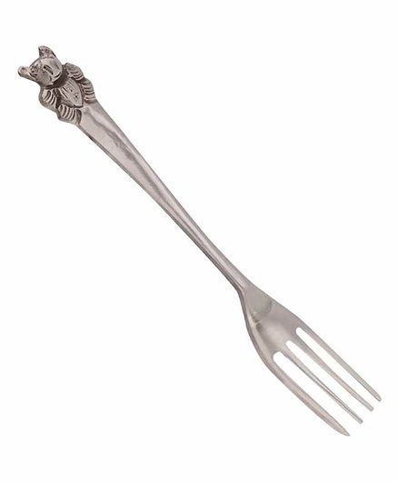 Osasbazaar Sterling Silver Baby Fork With Teddy Bear Design on Top - Silver
