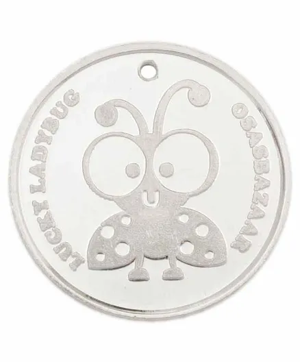 Osasbazaar Silver Coin Lady Bug Print - Silver