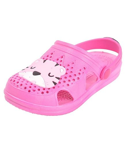 Yellow Bee Animal Face Design Clogs - Pink