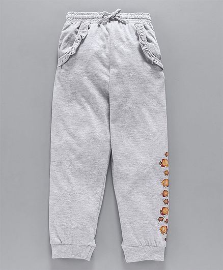 Nottie Planet Full Length Fish Print Pants - Grey