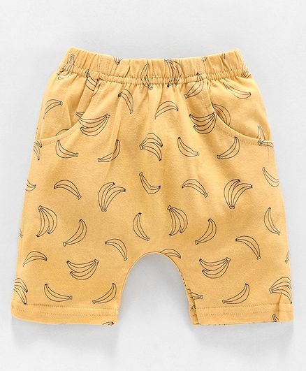 Yiyi Garden Diaper Shorts Banana Print - Yellow