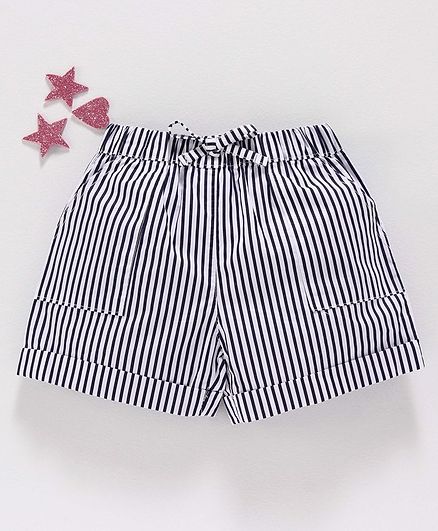 Yiyi Garden Striped Shorts - Navy & White