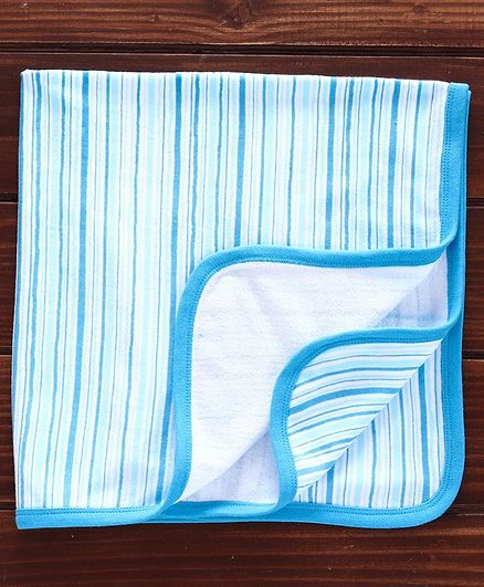 Babyhug Striped Terry Towel - Blue