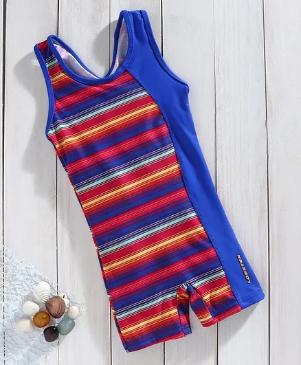 Lobster Sleeveless Legged Swimsuit - Fuchsia Blue