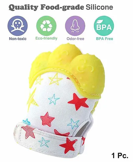 Ole Baby Silicone Mitten Teether - Light Yellow
