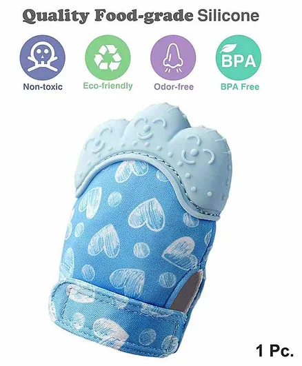 Ole Baby Silicone Mitten Teether - Blue