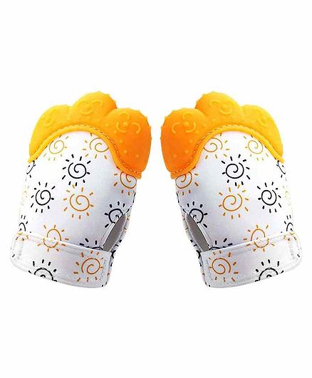 Ole Baby Silicone Mitten Teether Pack of 2 - Orange