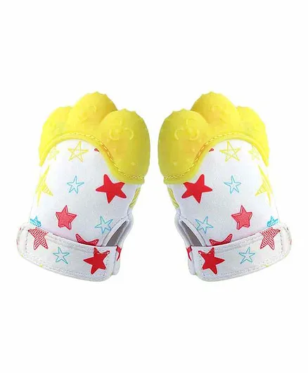 Ole Baby Silicone Mitten Teether Pack of 2 - Light Yellow