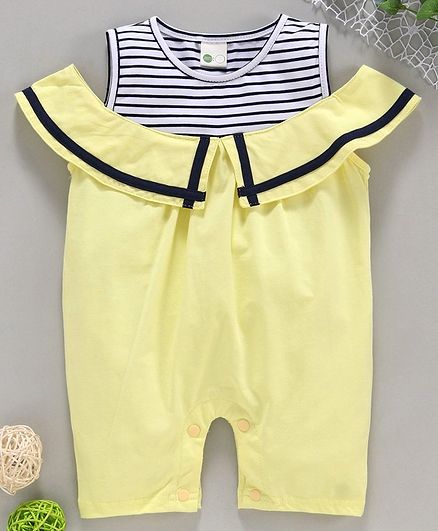 Kookie Kids Cold Shoulder Romper - Yellow