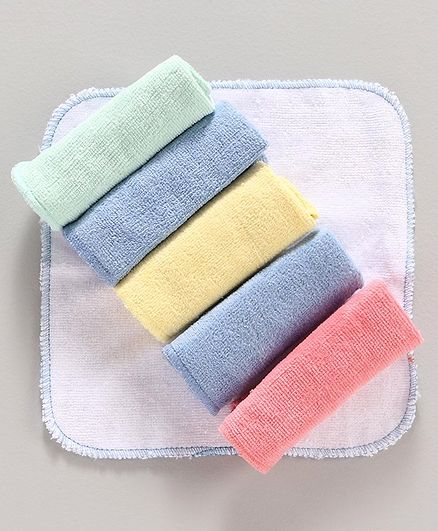 Babyhug Hand & Face Towels Pack of 6 - Multicolor