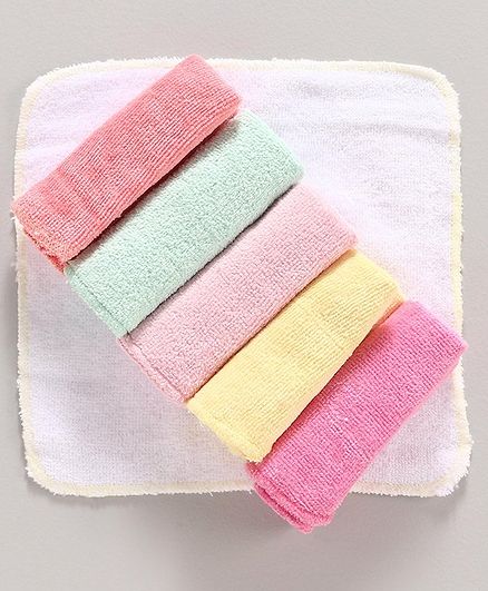 Babyhug Hand & Face Towels Pack of 6 - Multicolor