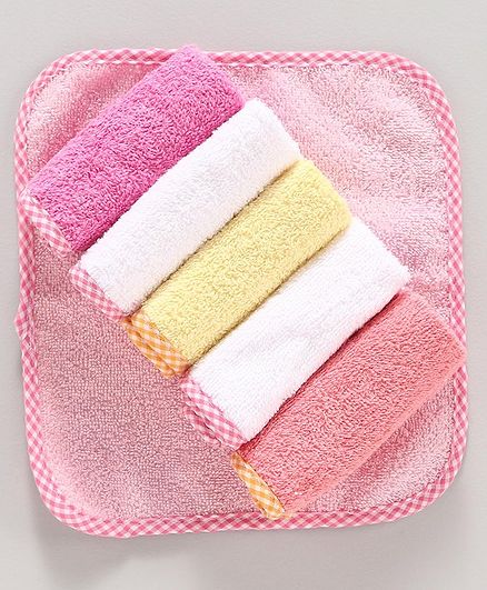 Babyhug Hand & Face Towels Pack of 6 - Multicolor