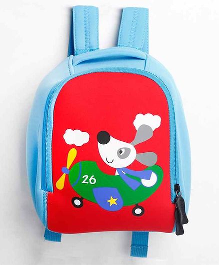 The Mom Store Flying Pup Baby Bag Blue - 10 Inches