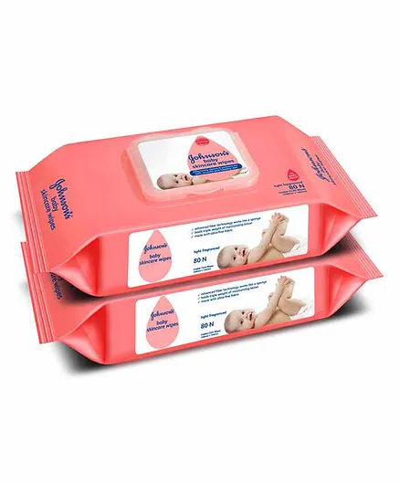 Johnson's baby Skincare Wipes Pack Of 2 - 160 Pieces