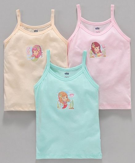 Simply Slips Mermaid Print Pack of 3 - Pink Green Peach
