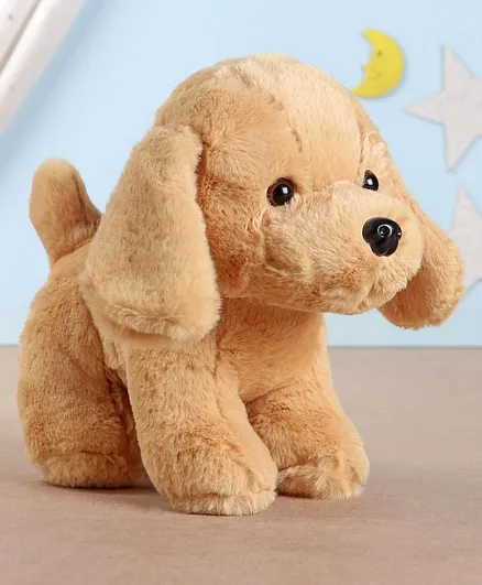 Dimpy Stuff Puppy Soft Toy Black Brown - Height 22 cm