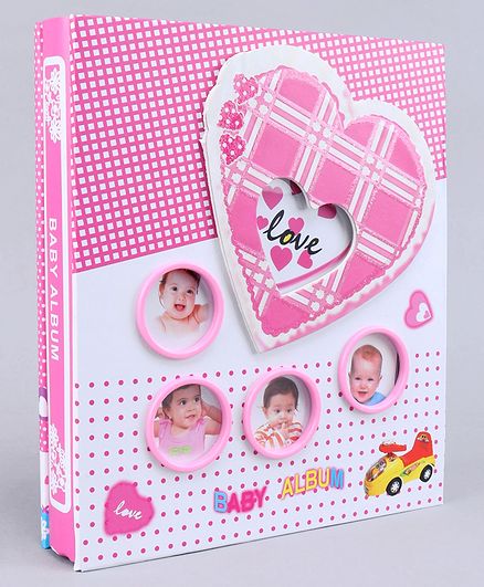 Photo Album Baby Heart Print - Pink