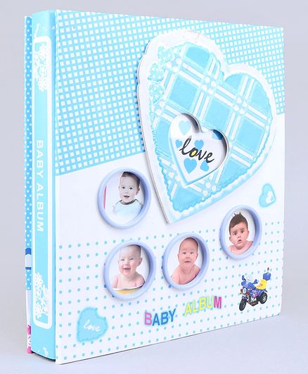 Photo Album Baby Heart Print - Blue