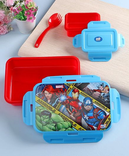 Marvel Lunch Box Clip Lock Red & Blue - 550 ml
