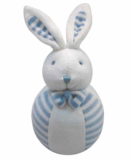 Abracadabra Bunny Soft Toy with Rattle- Blue