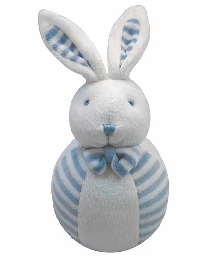 Abracadabra Bunny Soft Toy with Rattle- Blue