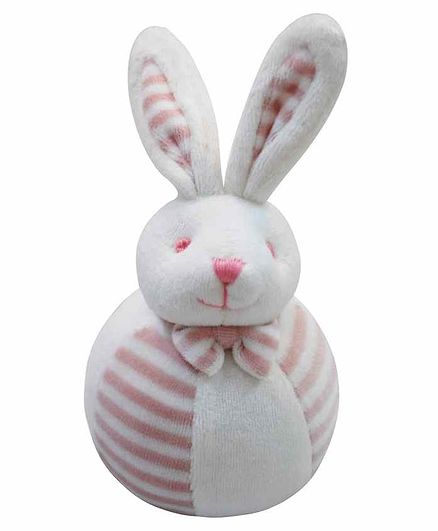 Abracadabra Bunny Soft Toy with Rattle- Pink