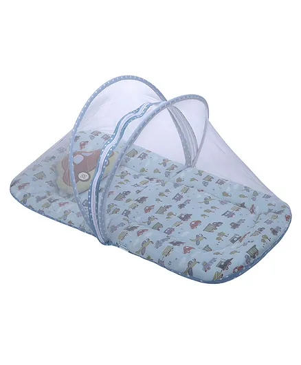 Abracadabra Baby Gadda with Mosquito Net and Pillow - Blue