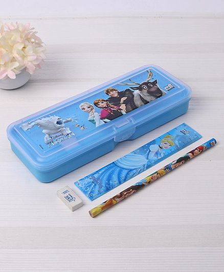 Disney Pencil Box with Pencil & Ruler - Blue