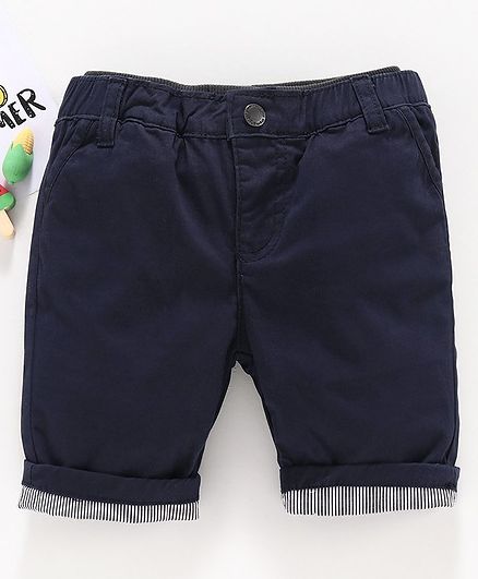 Memory Life Solid Colour Shorts - Navy Blue