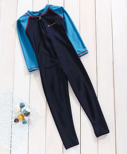 Rovars Full Sleeves Legged Swim Suit - Blue