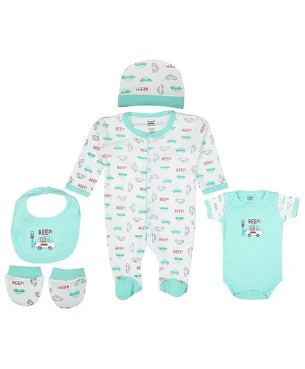 Mee Mee Pampering Gift Set Sea Green - 5 Pieces