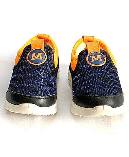 Awabox Letter Patch Self Design Shoes - Black