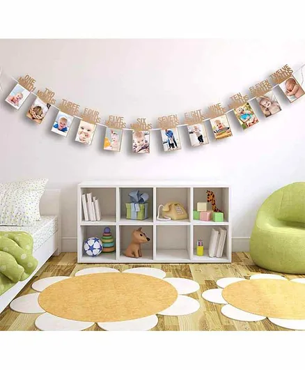 Amfin 1st Birthday Photo Banner Beige - 183 cm
