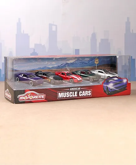 Majorette American Muscle Car Set of 5 - Multi color