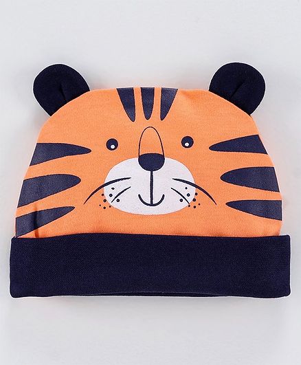 Babyoye Cotton 3D Cap with Ears - Orange