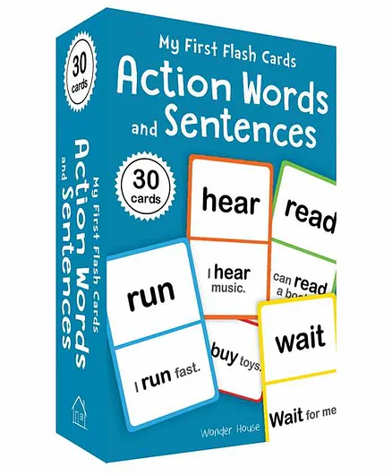 Wonder House Books Action Words & Sentence Flash Cards - 30 Cards