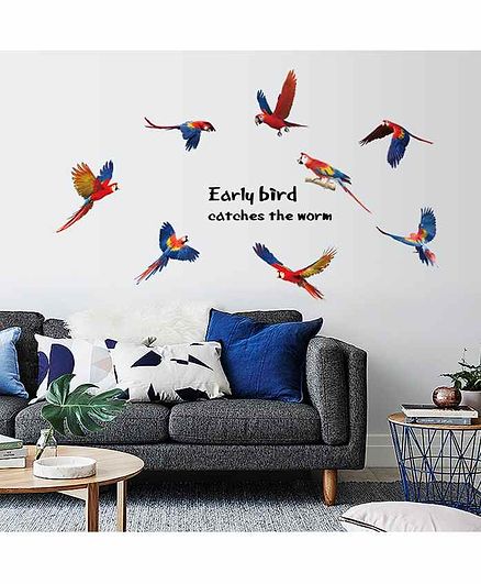 Oren Empower Parrot Wall Stickers - Multicolour
