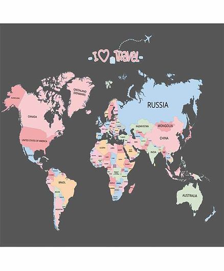 Oren Empower Travel Wall Sticker - Multicolour
